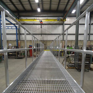 Aluminum Catwalk with Bar Grate Deck