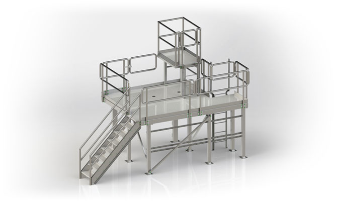 Custom Stainless Steel Sanitary Equipment Platform