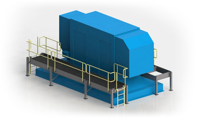 Custom Aluminum Generator Maintenance Platform