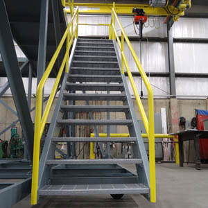 Steel Stairs with Bar Grate Treads