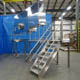 Stainless Steel Stairs with Diamond Plate Treads